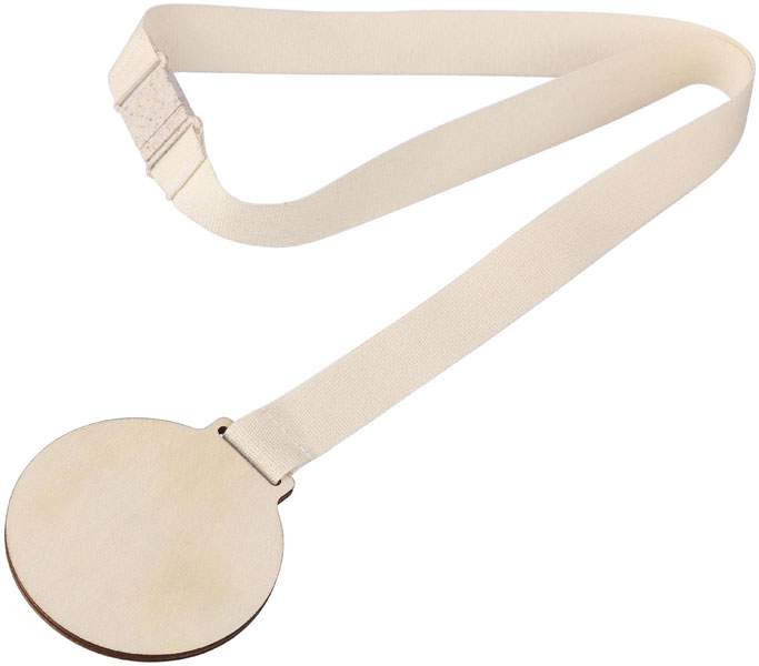 Medaglie in legno personalizzate con nastro in cotone
